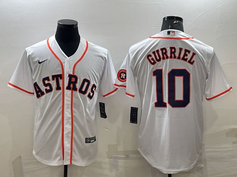 Men Houston Astros #10 Gurriel White Game Nike 2022 MLB Jersey